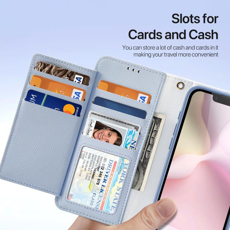 For iPhone 17e / 16e DUX DUCIS Lawa Series 2 in 1 Wallet Zipper Detachable MagSafe Phone Case with Lanyard