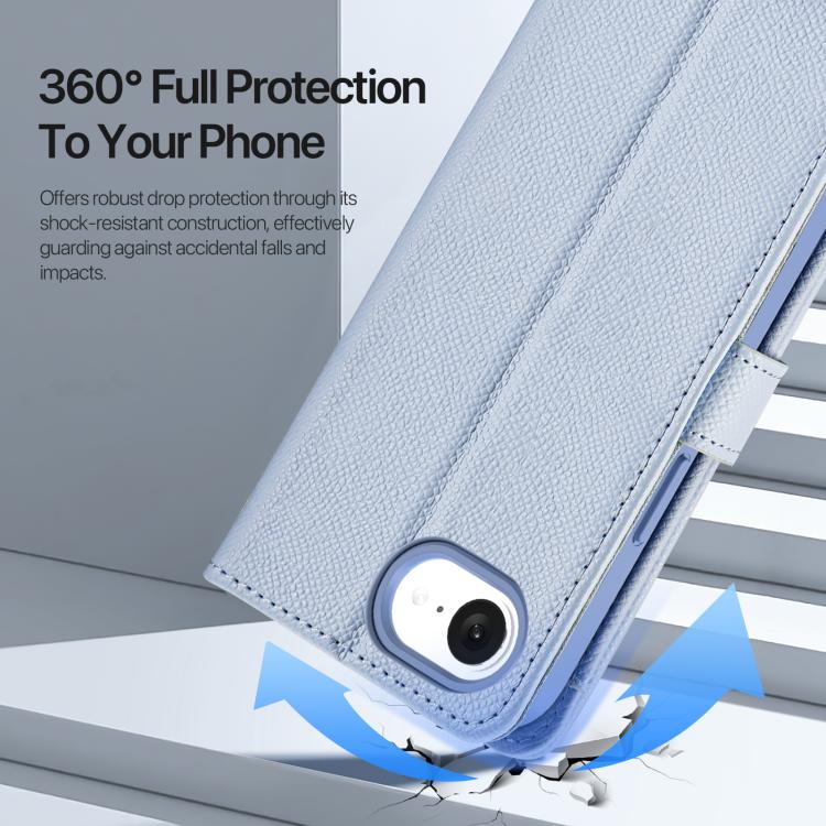 For iPhone 17e / 16e DUX DUCIS Lawa Series 2 in 1 Wallet Zipper Detachable MagSafe Phone Case with Lanyard
