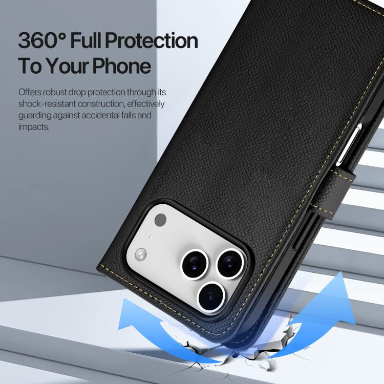 For iPhone 17 Pro Max DUX DUCIS Lawa Series 2 in 1 Wallet Zipper Detachable MagSafe Phone Case with Lanyard