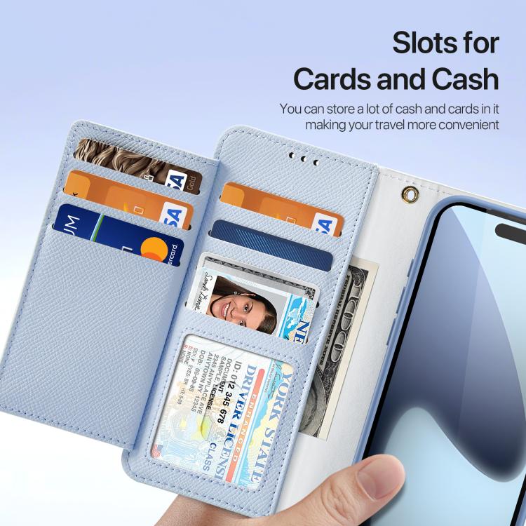 For iPhone 17 Pro DUX DUCIS Lawa Series 2 in 1 Wallet Zipper Detachable MagSafe Phone Case with Lanyard
