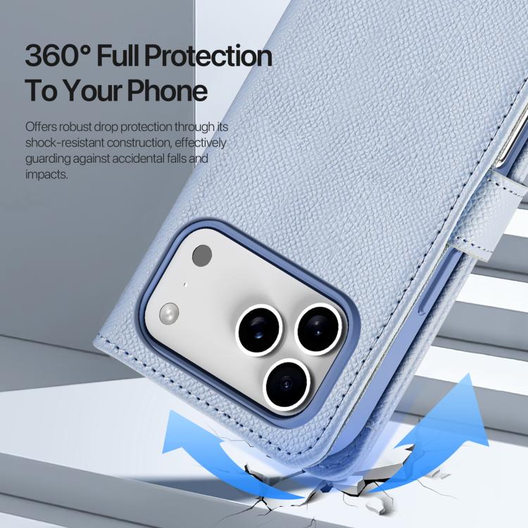 For iPhone 17 Pro DUX DUCIS Lawa Series 2 in 1 Wallet Zipper Detachable MagSafe Phone Case with Lanyard