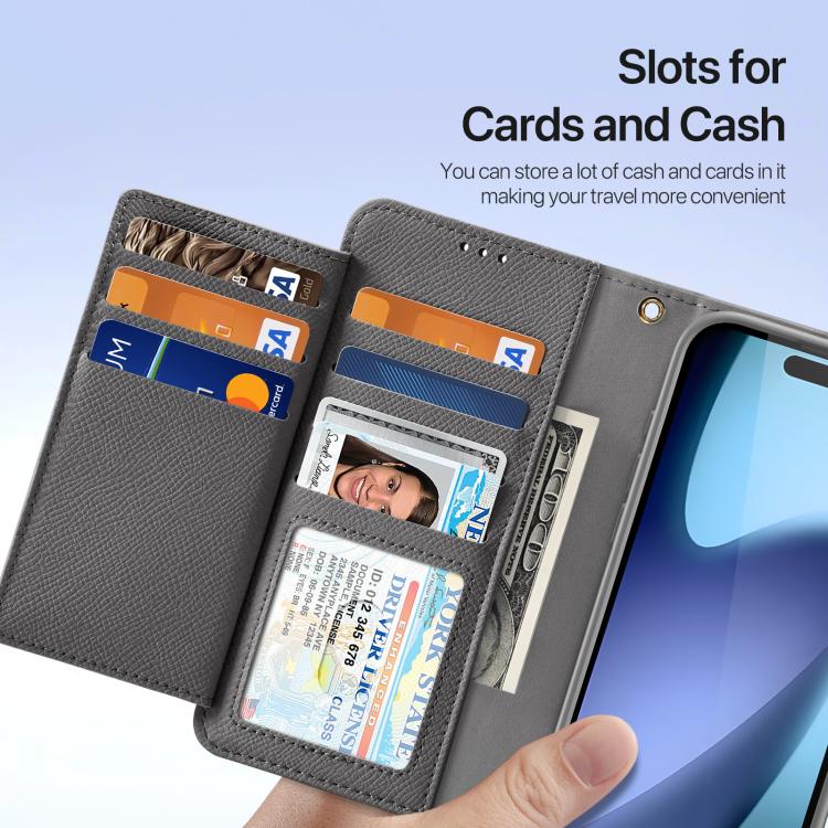 For iPhone 17 DUX DUCIS Lawa Series 2 in 1 Wallet Zipper Detachable MagSafe Phone Case with Lanyard