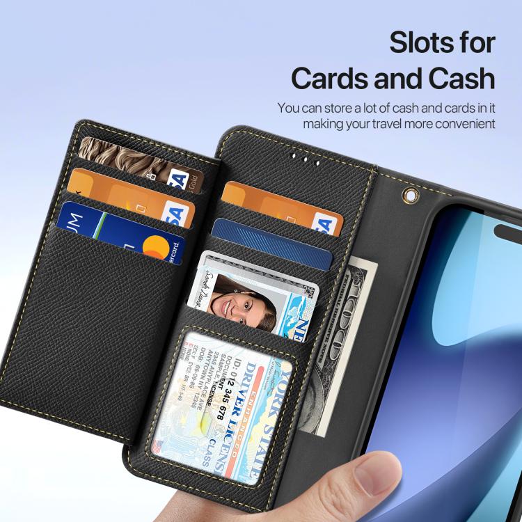 For iPhone Air DUX DUCIS Lawa Series 2 in 1 Wallet Zipper Detachable MagSafe Phone Case with Lanyard