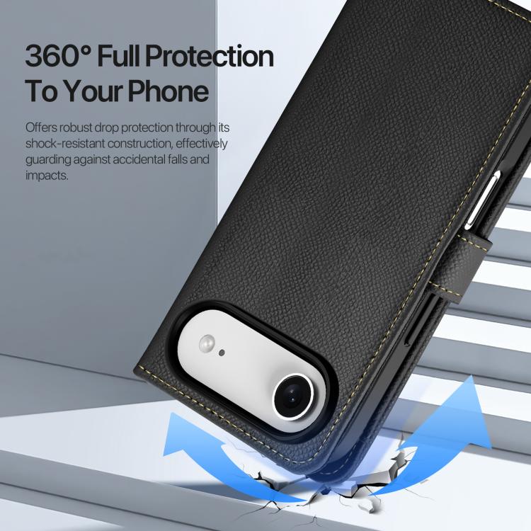 For iPhone Air DUX DUCIS Lawa Series 2 in 1 Wallet Zipper Detachable MagSafe Phone Case with Lanyard