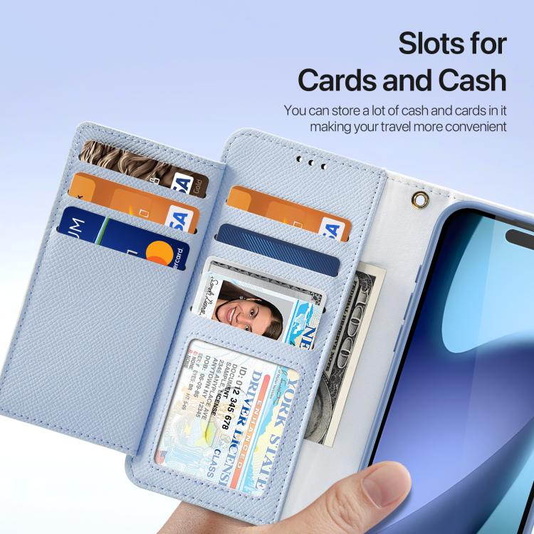 For iPhone Air DUX DUCIS Lawa Series 2 in 1 Wallet Zipper Detachable MagSafe Phone Case with Lanyard