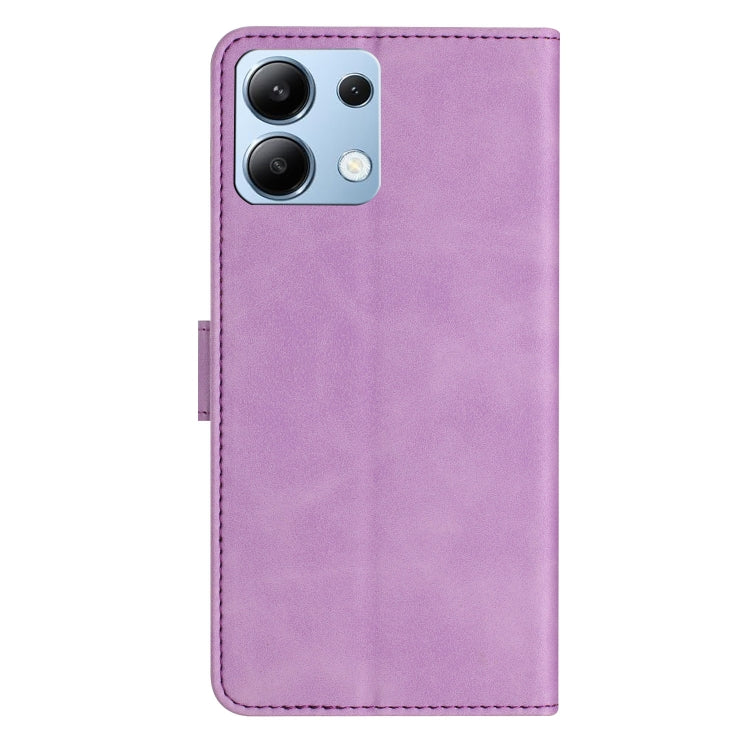 For Redmi Note 13 4G Seven Butterflies Embossed Leather Phone Case