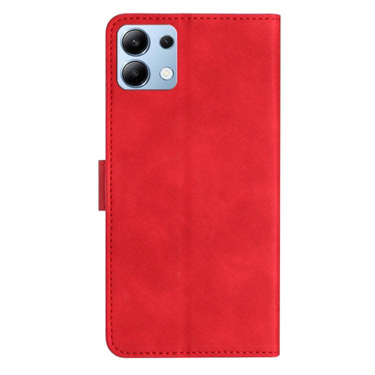 For Redmi Note 14 4G 163.25mm Seven Butterflies Embossed Leather Phone Case