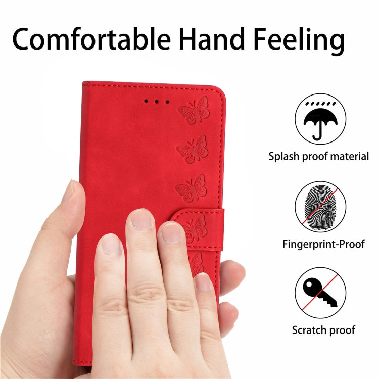 For Redmi Note 13 Pro 4G Seven Butterflies Embossed Leather Phone Case