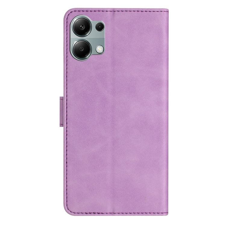 For Redmi Note 13 Pro 4G Seven Butterflies Embossed Leather Phone Case