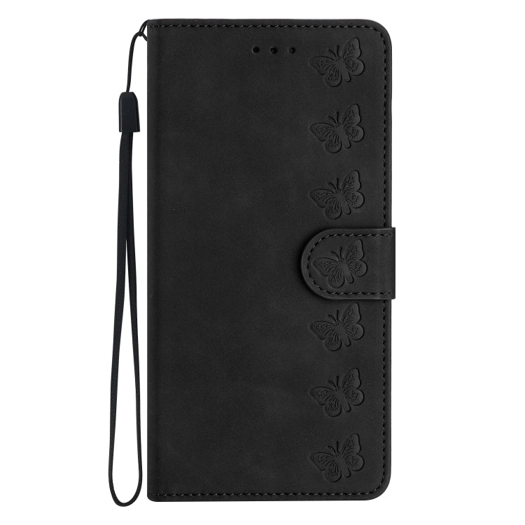 For Xiaomi Poco C61 Seven Butterflies Embossed Leather Phone Case
