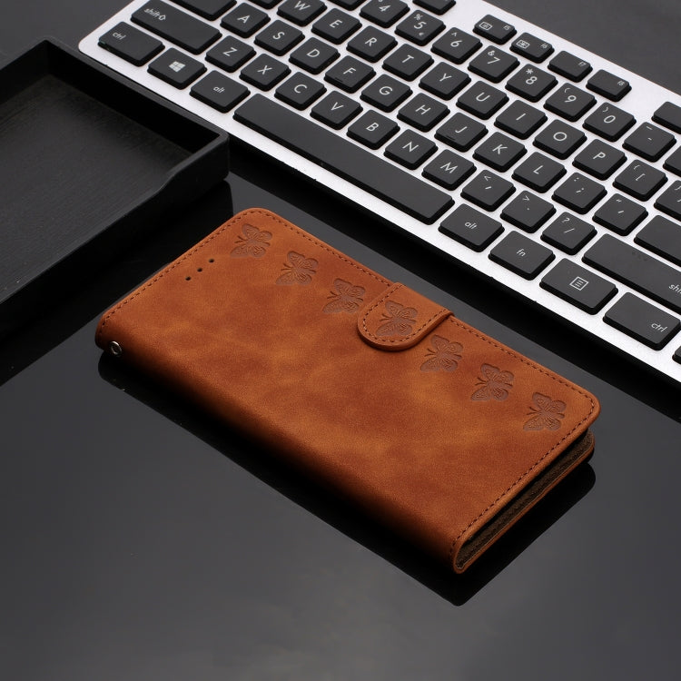 For Xiaomi 14T Seven Butterflies Embossed Leather Phone Case
