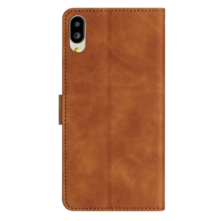 For Sharp Basio active SHG09 Seven Butterflies Embossed Leather Phone Case