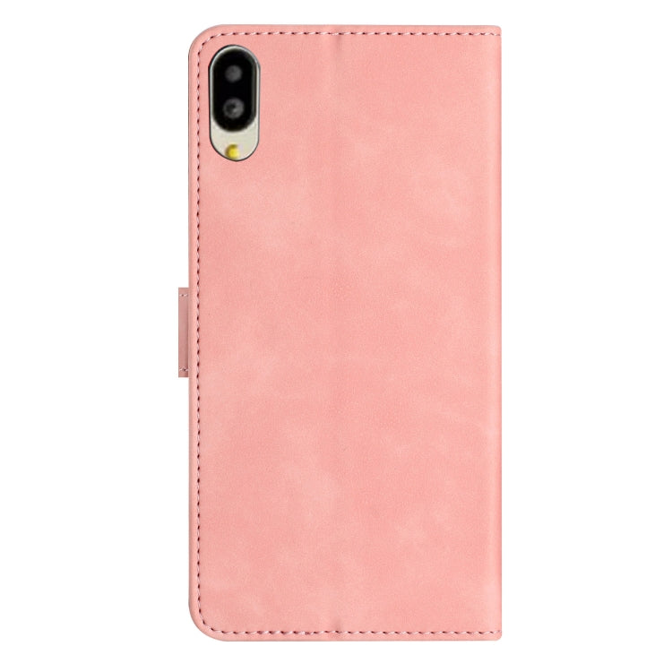 For Sharp Basio active SHG09 Seven Butterflies Embossed Leather Phone Case
