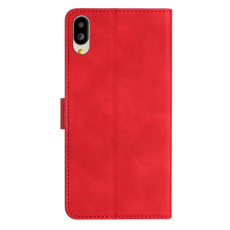 For Sharp Basio active SHG09 Seven Butterflies Embossed Leather Phone Case