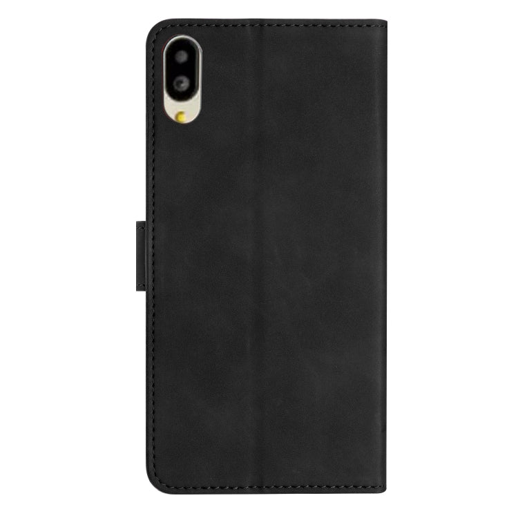 For Sharp Basio active SHG09 Seven Butterflies Embossed Leather Phone Case