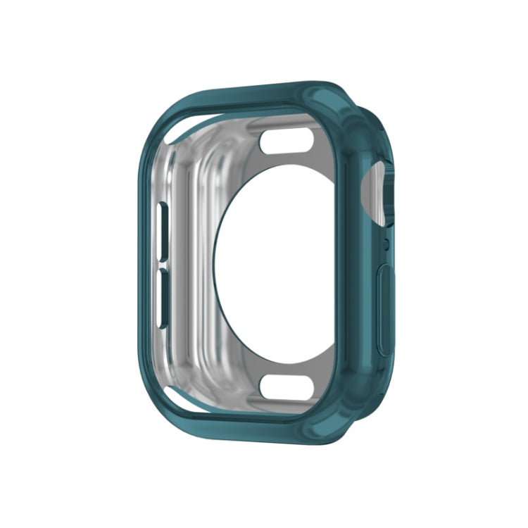 For Apple Watch Series 11 / 10 46mm Plating TPU Round Hole Hollow Watch Case