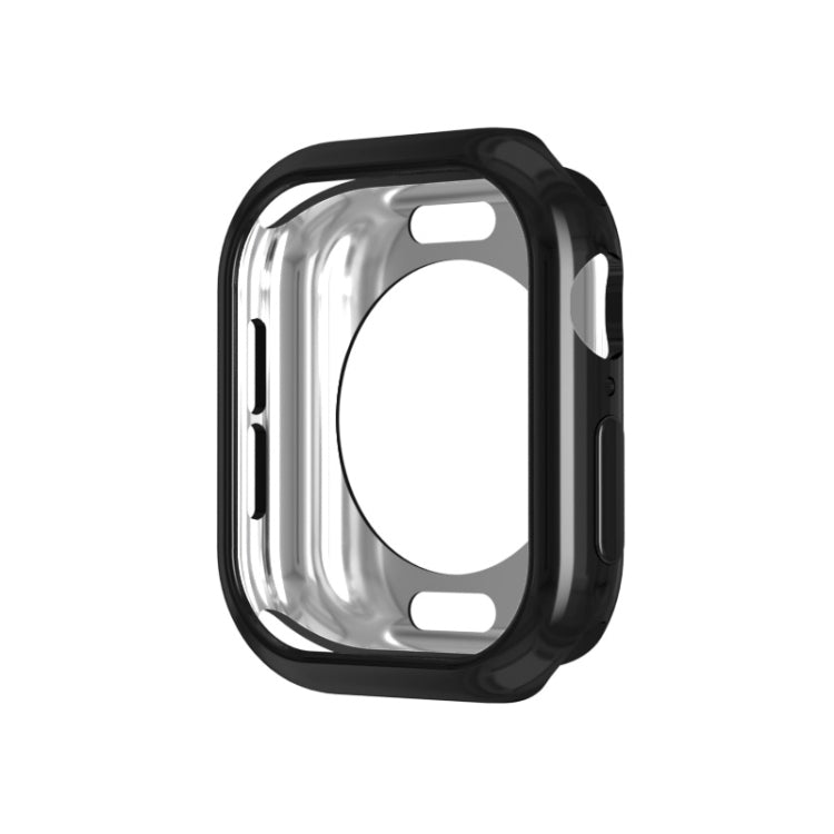 For Apple Watch Series 11 / 10 46mm Plating TPU Round Hole Hollow Watch Case