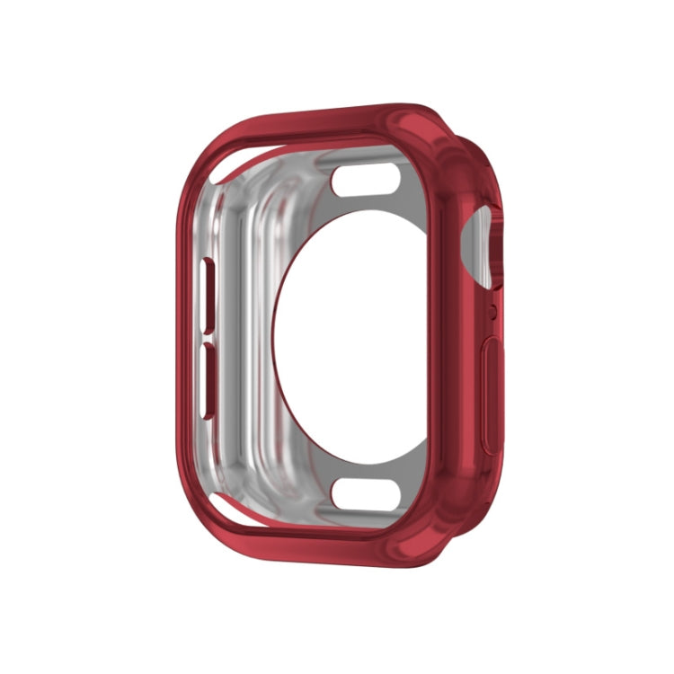 For Apple Watch Series 11 / 10 46mm Plating TPU Round Hole Hollow Watch Case