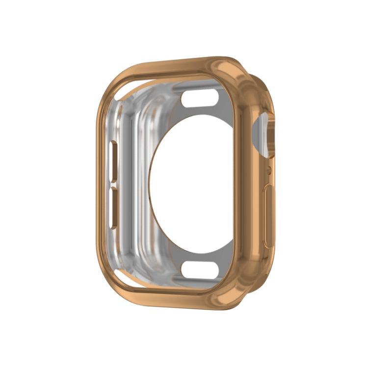 For Apple Watch Series 11 / 10 46mm Plating TPU Round Hole Hollow Watch Case