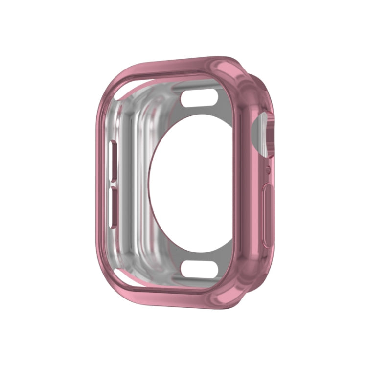 For Apple Watch Series 11 / 10 42mm Plating TPU Round Hole Hollow Watch Case