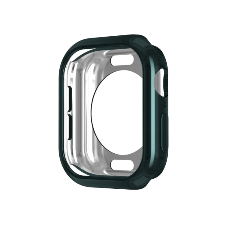For Apple Watch Series 11 / 10 42mm Plating TPU Round Hole Hollow Watch Case