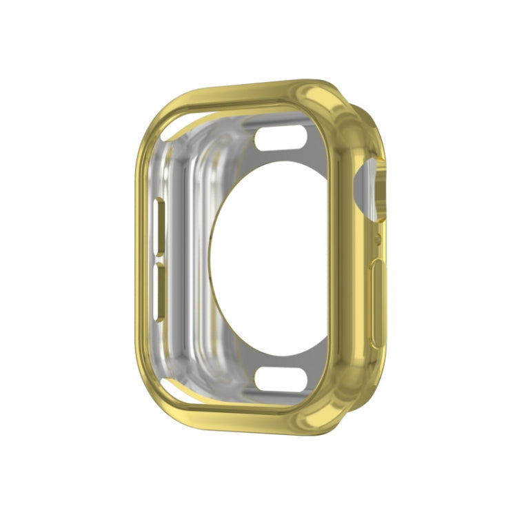 For Apple Watch Series 11 / 10 42mm Plating TPU Round Hole Hollow Watch Case