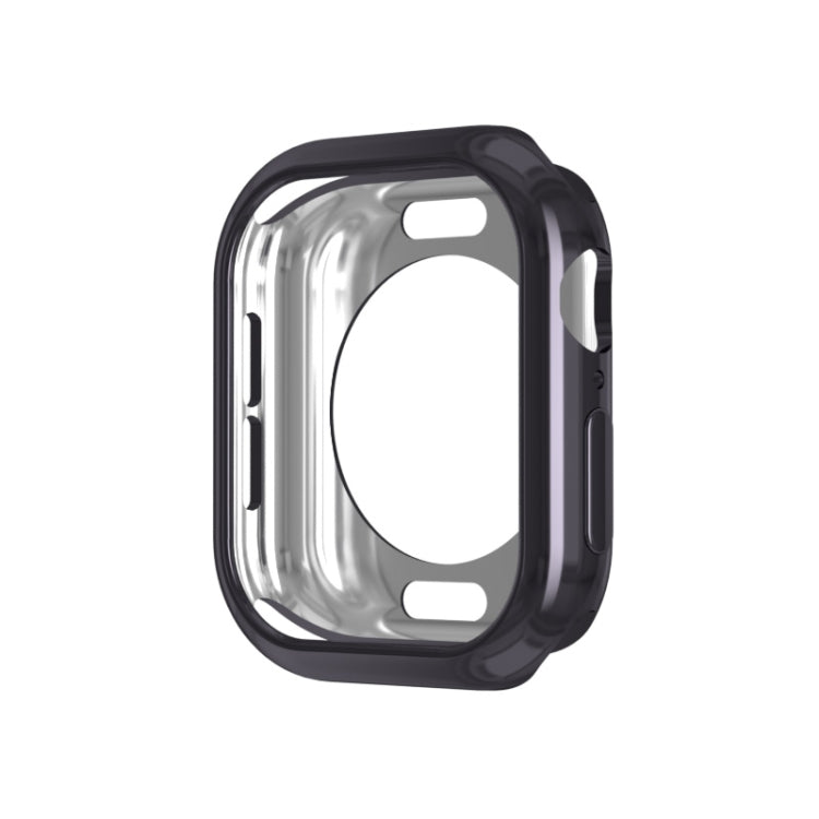 For Apple Watch Series 11 / 10 42mm Plating TPU Round Hole Hollow Watch Case