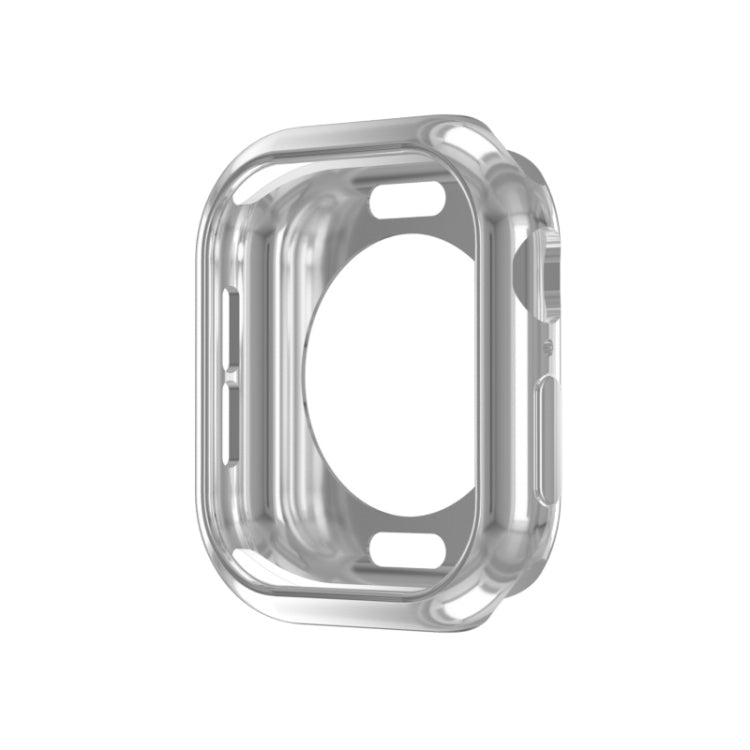 For Apple Watch Series 11 / 10 42mm Plating TPU Round Hole Hollow Watch Case