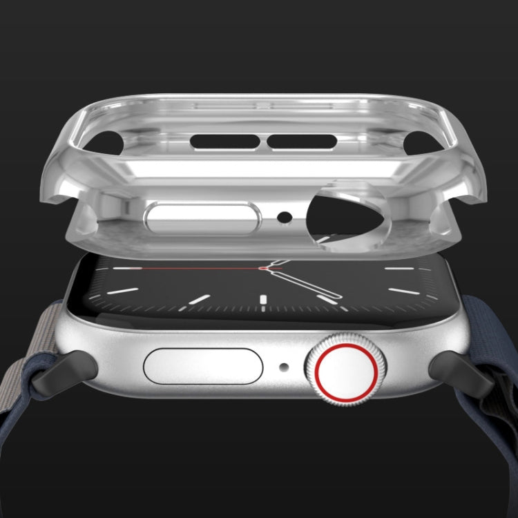 For Apple Watch Series 11 / 10 46mm Plating TPU Round Hole Hollow Watch Case