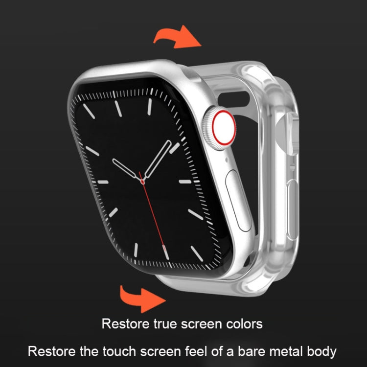 For Apple Watch Series 11 / 10 42mm Plating TPU Round Hole Hollow Watch Case