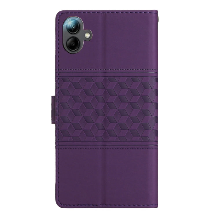 For Samsung Galaxy A06 4G Diamond Embossed Skin Feel Leather Phone Case