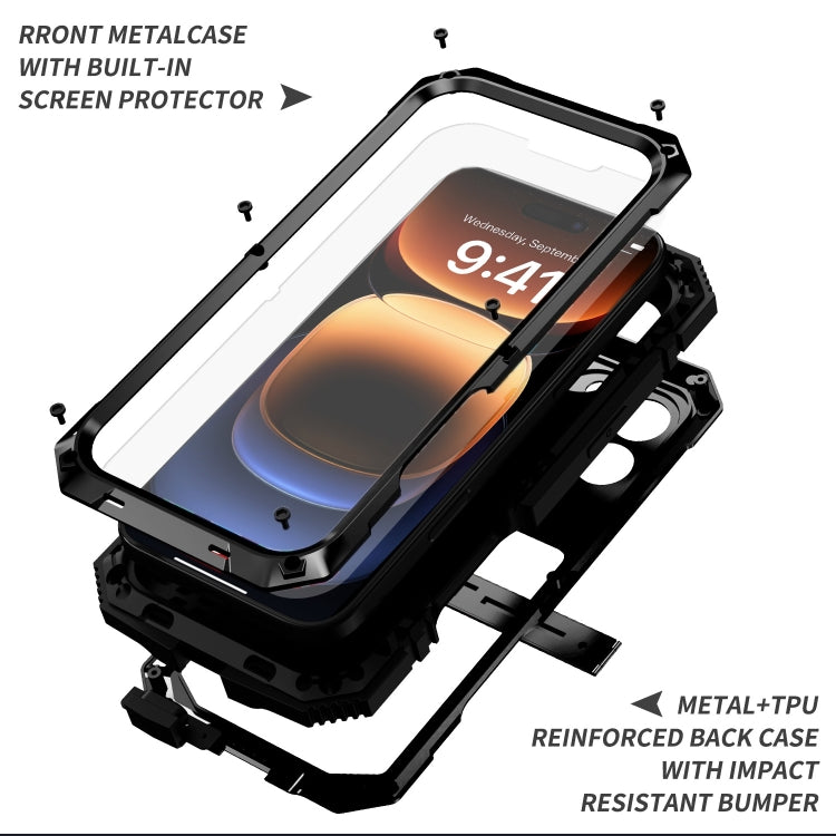 For iPhone 16 Pro R-JUST Life Waterproof Dustproof Shockproof Phone Case