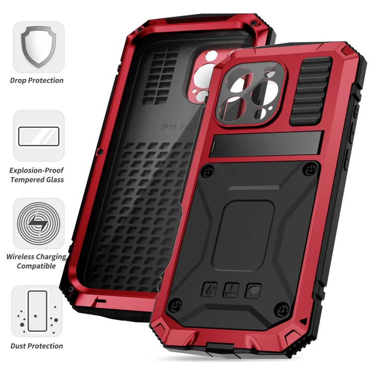 For iPhone 16 Pro R-JUST Life Waterproof Dustproof Shockproof Phone Case