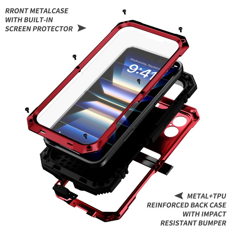 For iPhone 16 Plus R-JUST Life Waterproof Dustproof Shockproof Phone Case
