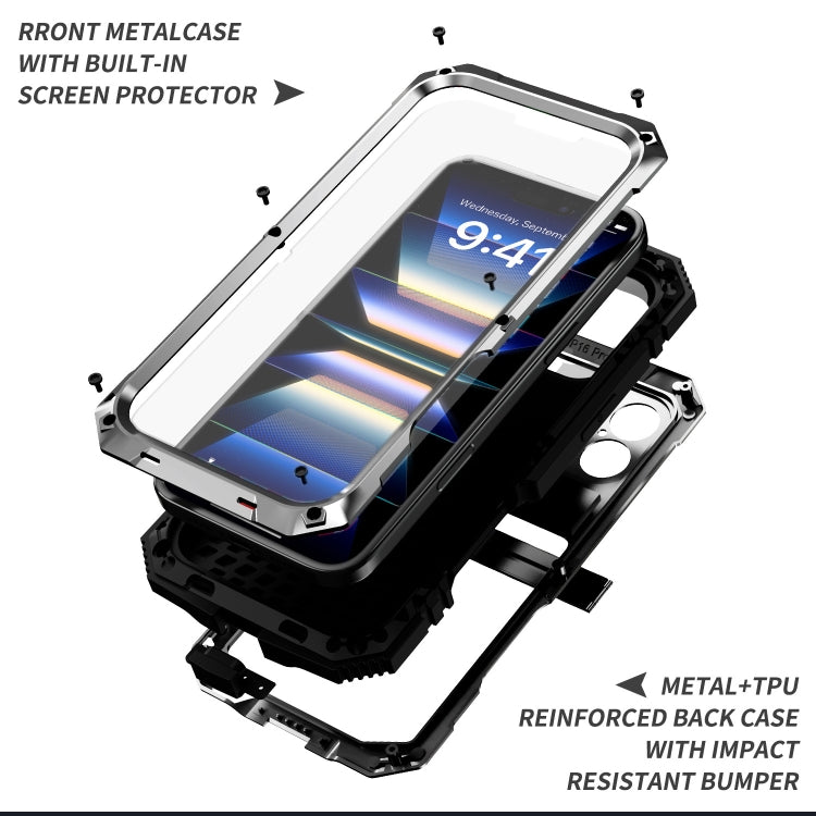 For iPhone 16 R-JUST Life Waterproof Dustproof Shockproof Phone Case