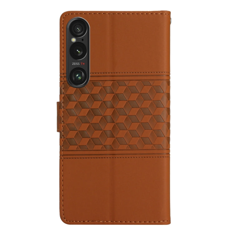 For Sony Xperia 1 VI Diamond Embossed Skin Feel Leather Phone Case