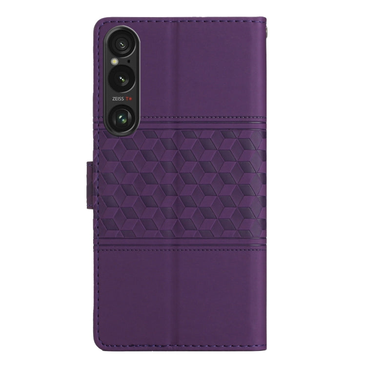 For Sony Xperia 1 VI Diamond Embossed Skin Feel Leather Phone Case
