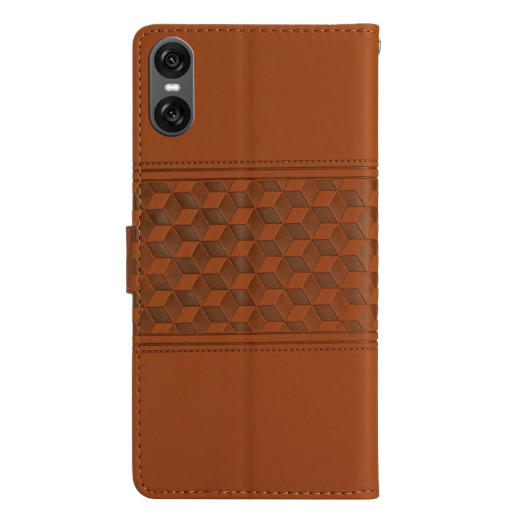 For Sony Xperia 10 VI Diamond Embossed Skin Feel Leather Phone Case