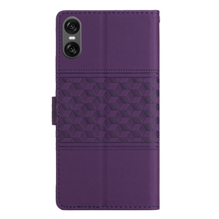 For Sony Xperia 10 VI Diamond Embossed Skin Feel Leather Phone Case