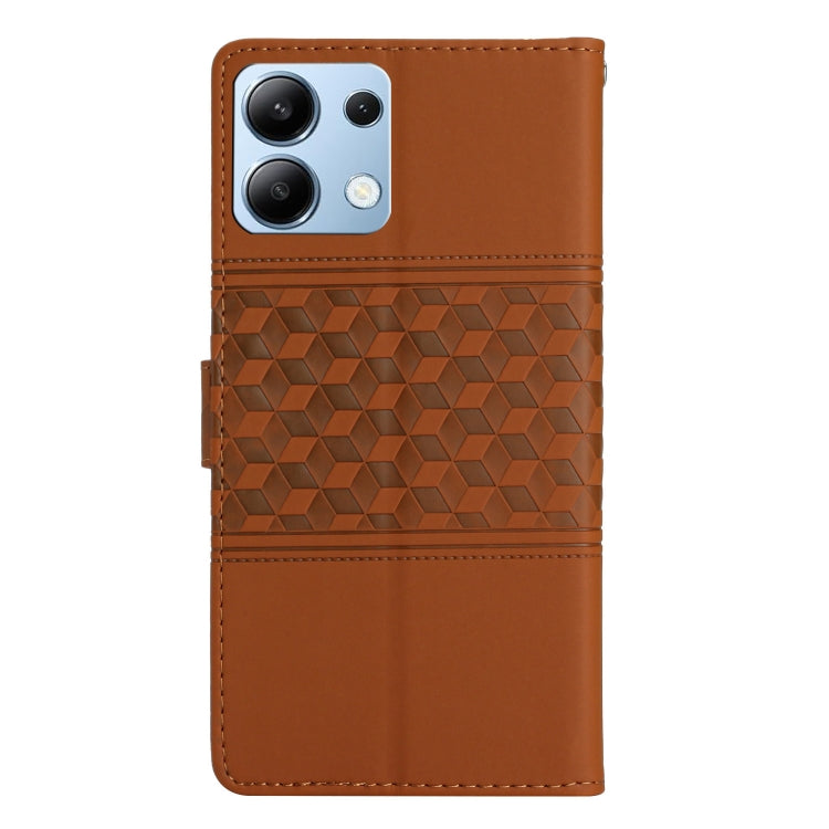 For Redmi Note 13 4G Diamond Embossed Skin Feel Leather Phone Case