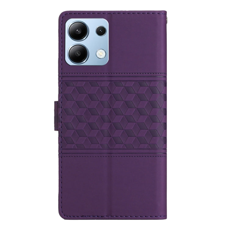 For Redmi Note 13 4G Diamond Embossed Skin Feel Leather Phone Case