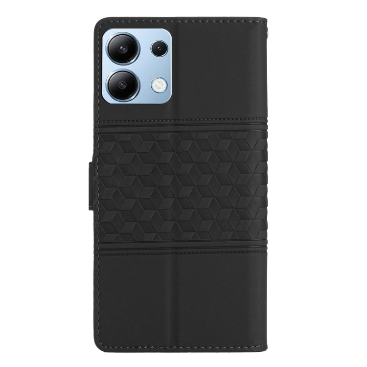 For Redmi Note 13 4G Diamond Embossed Skin Feel Leather Phone Case