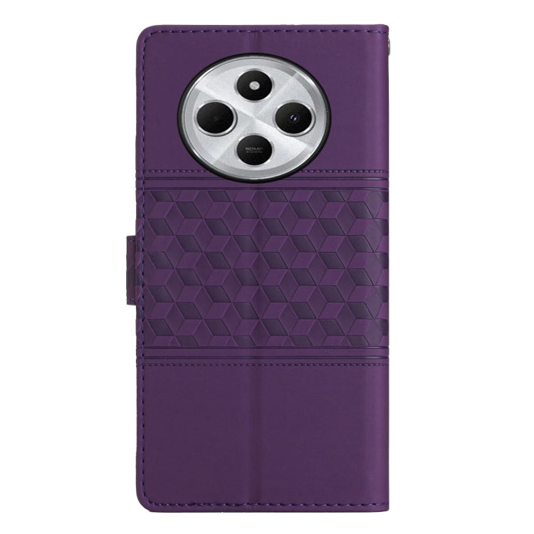 For Redmi 14C 4G Diamond Embossed Skin Feel Leather Phone Case