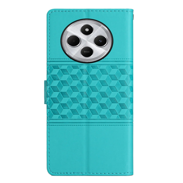 For Redmi 14C 4G Diamond Embossed Skin Feel Leather Phone Case