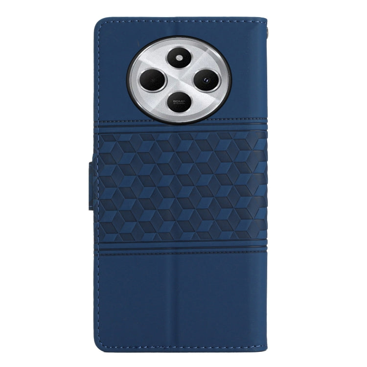 For Redmi 14C 4G Diamond Embossed Skin Feel Leather Phone Case