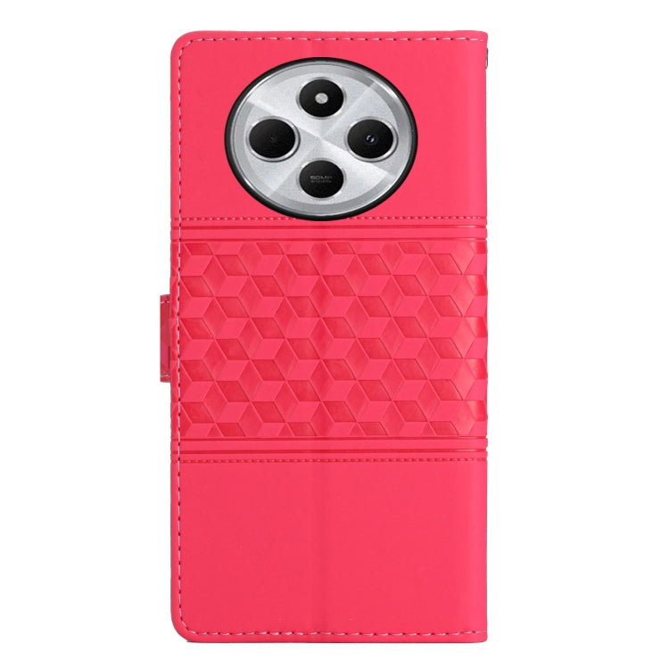 For Redmi 14C 4G Diamond Embossed Skin Feel Leather Phone Case