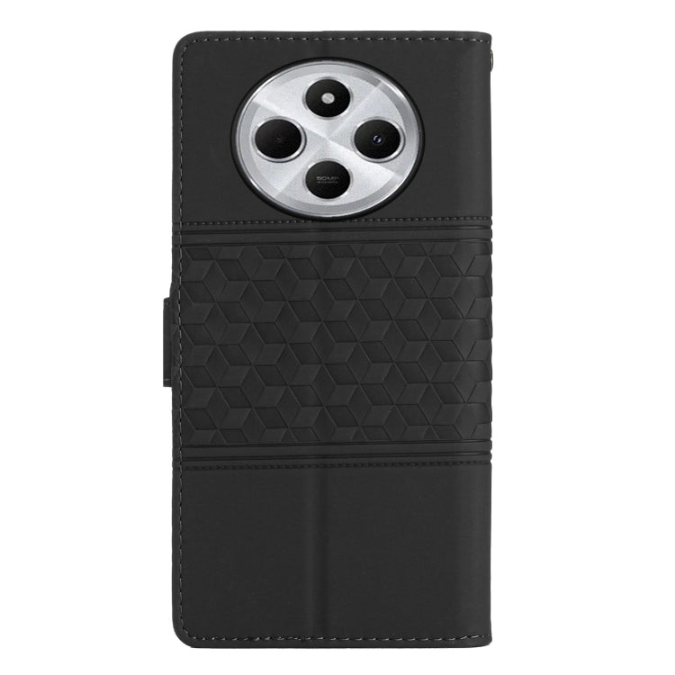 For Redmi 14C 4G Diamond Embossed Skin Feel Leather Phone Case