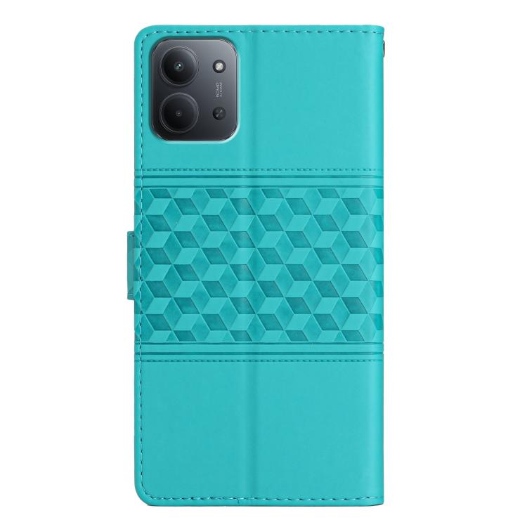 For Redmi 15C 5G/4G Global 171mm Diamond Embossed Skin Feel Leather Phone Case