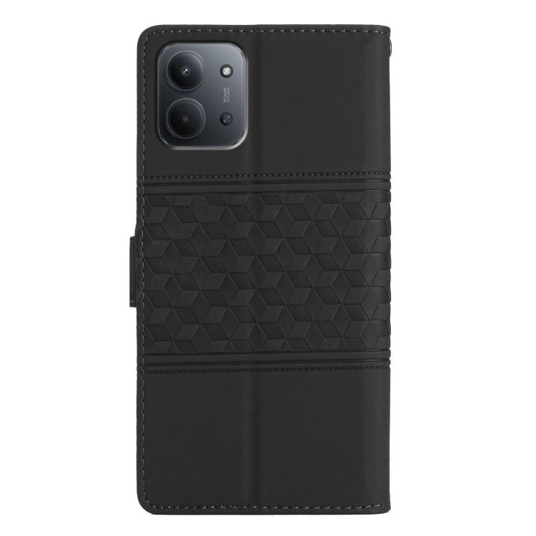 For Redmi 15C 5G/4G Global 171mm Diamond Embossed Skin Feel Leather Phone Case