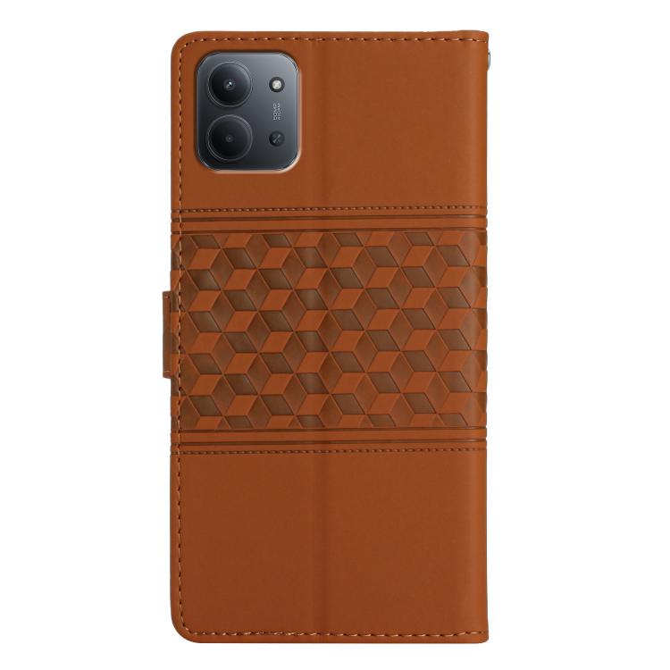For Redmi 15C 5G/4G EU 173mm Diamond Embossed Skin Feel Leather Phone Case